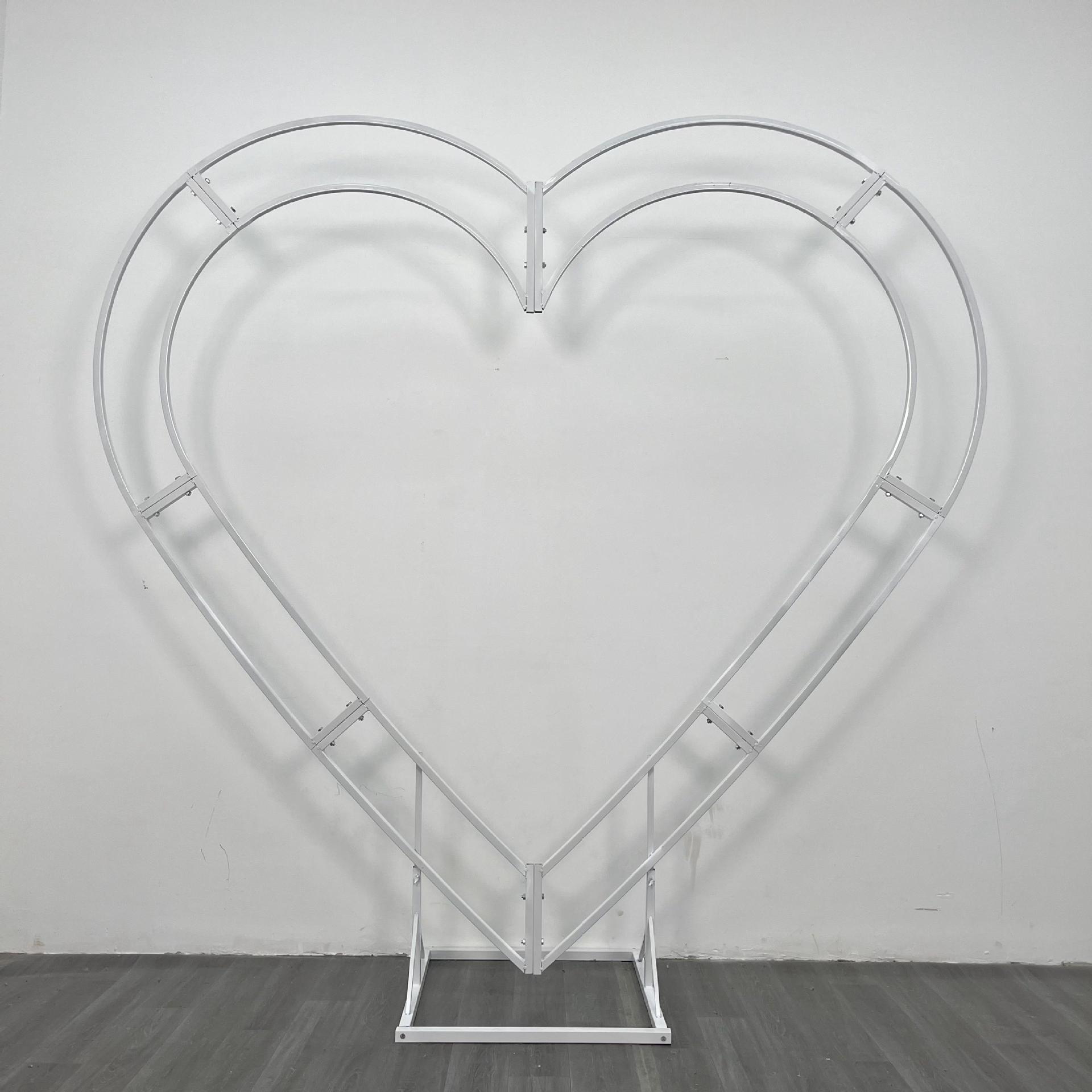Metal Heart Shaped Arch Frame with Artificial Flowers – Bulk Order