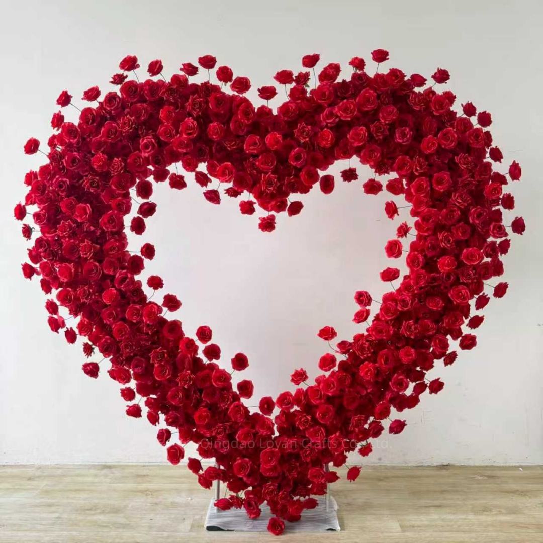 8ft Heart Shaped Flower Backdrop Heavy Duty Stand – Wedding