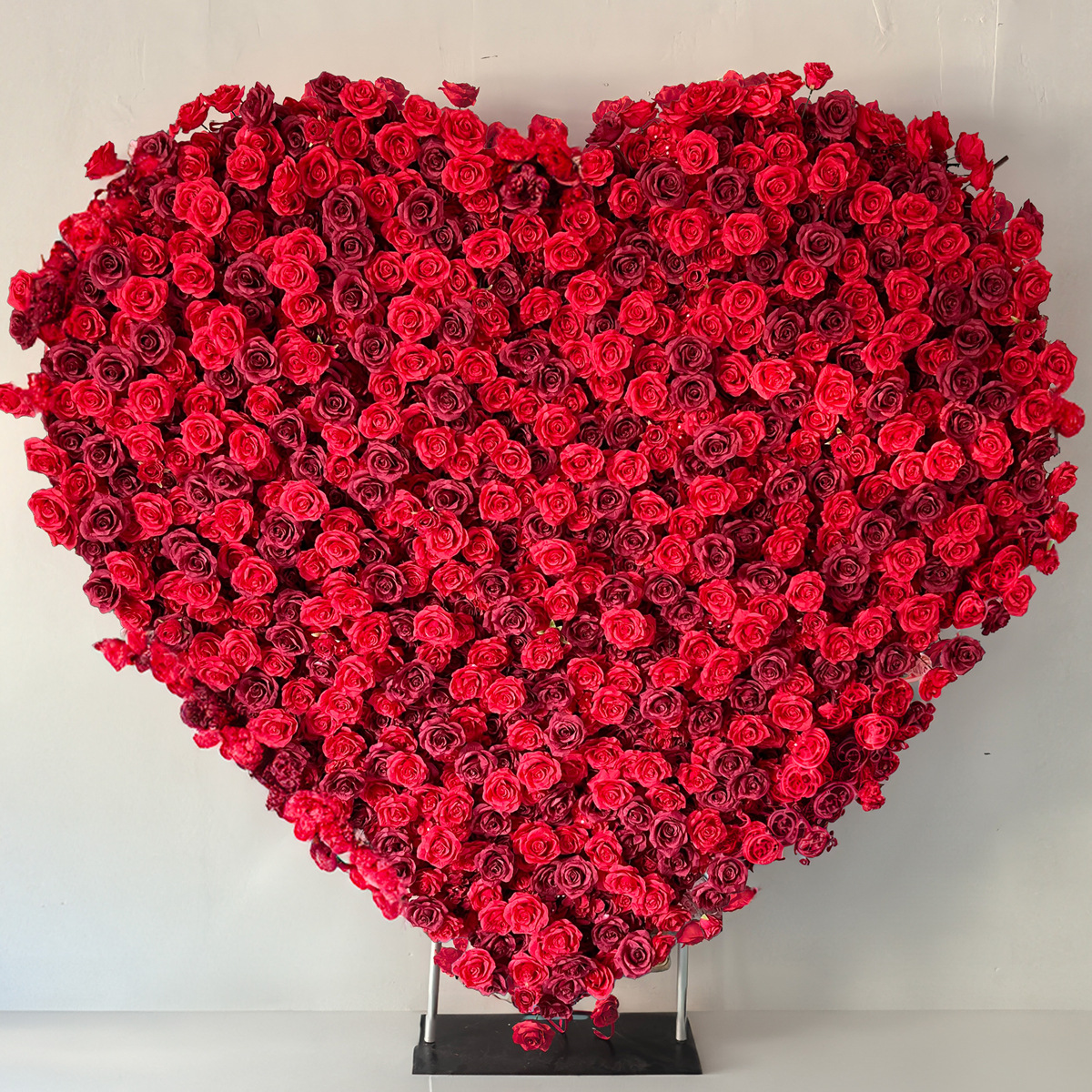 8ft Red Rose Heart Shaped Flower Arch for Wedding – Factory Direct