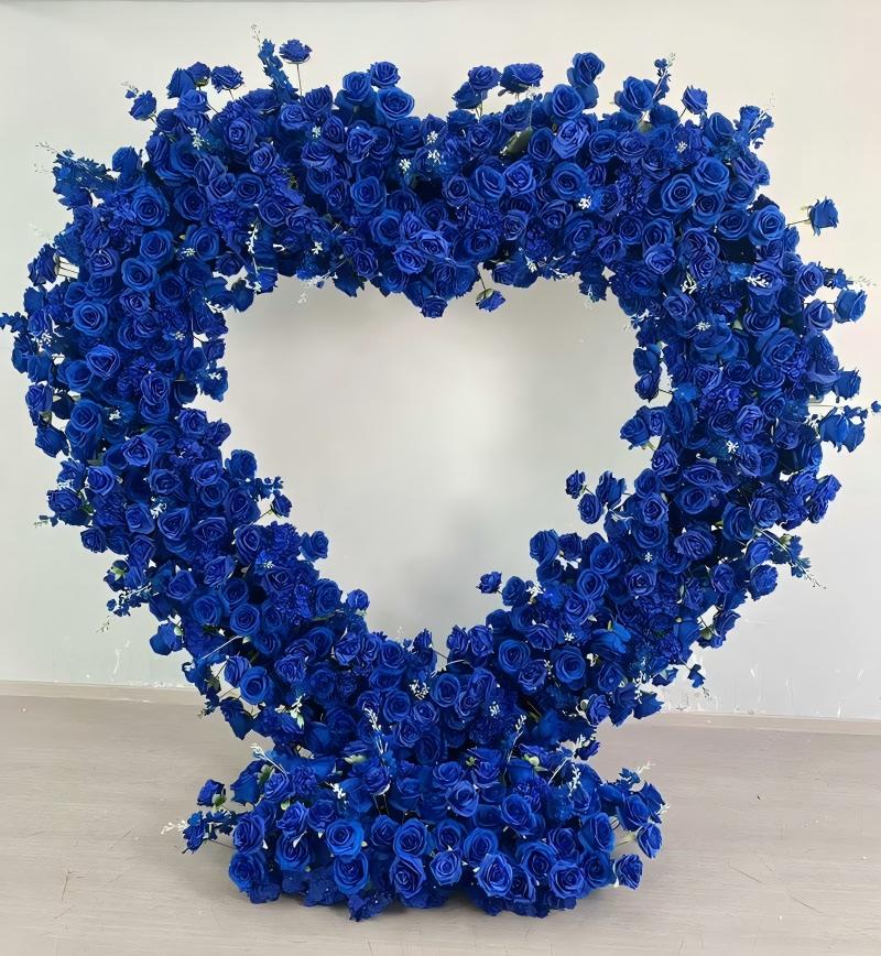 8ft Red Rose Heart Shaped Flower Arch for Wedding – Factory Direct