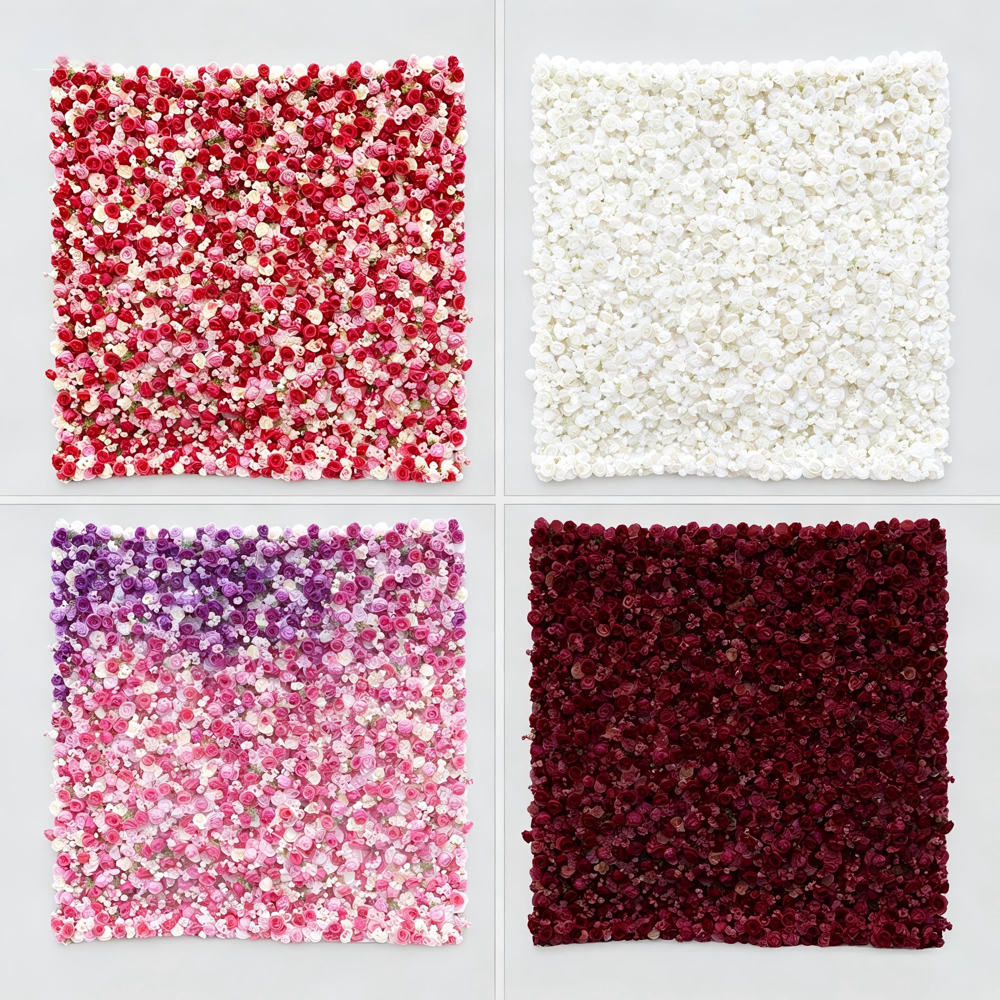 Flower Wall Backdrop – Wedding Party Photography Background（Factory Direct·Custom Sizes & Colors）