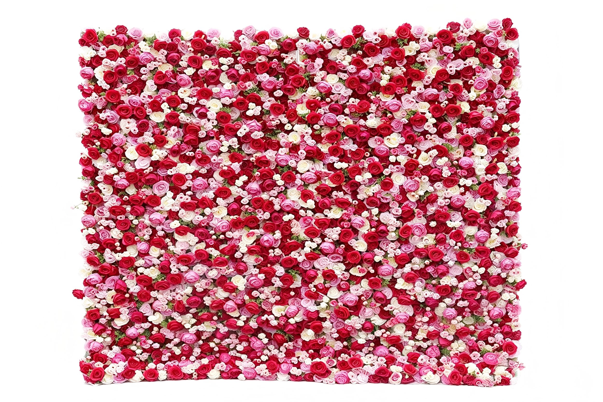 flower wall backdrop laid flat front view high density silk flowers