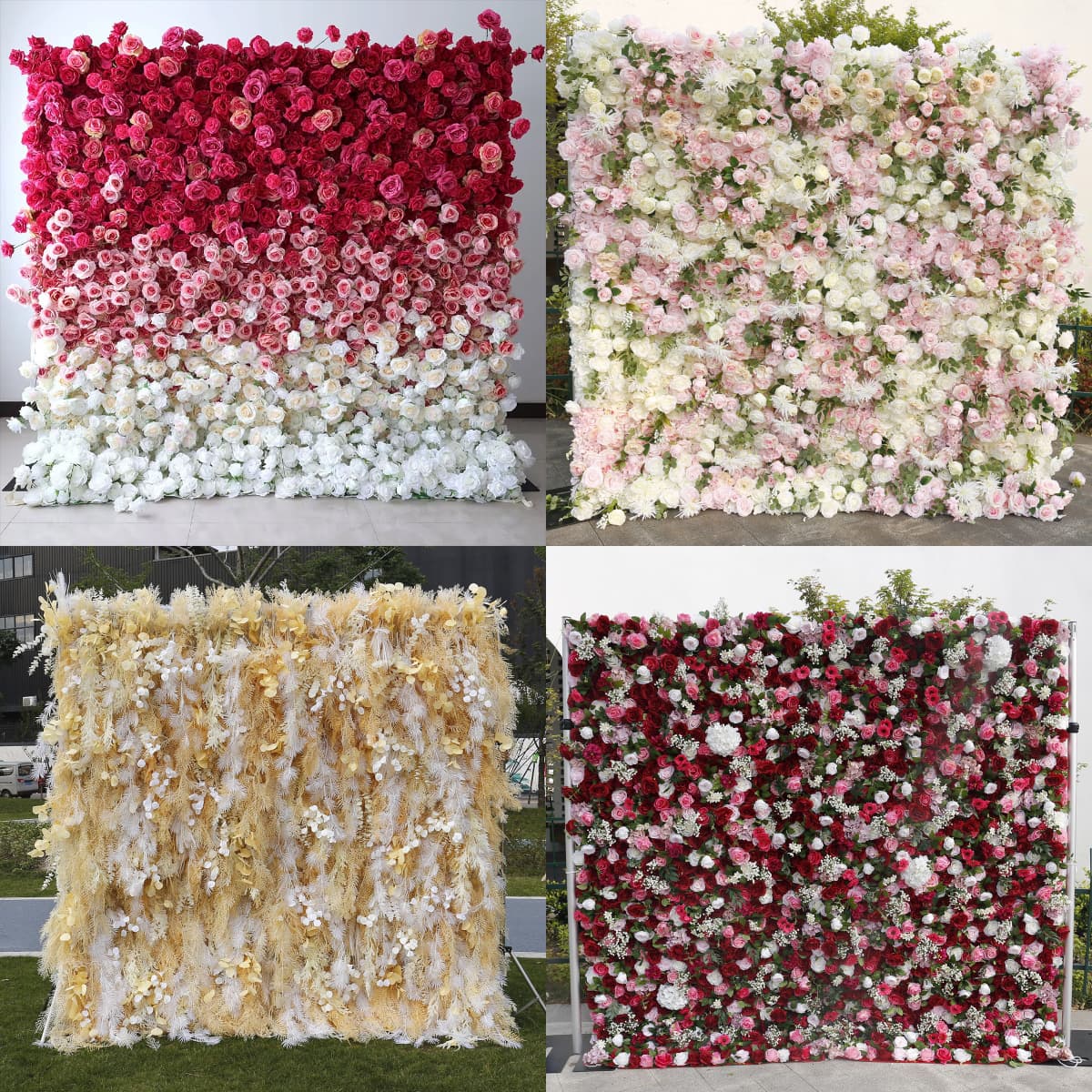 Silk Flower Wall – Artificial Flowers Wall Panels