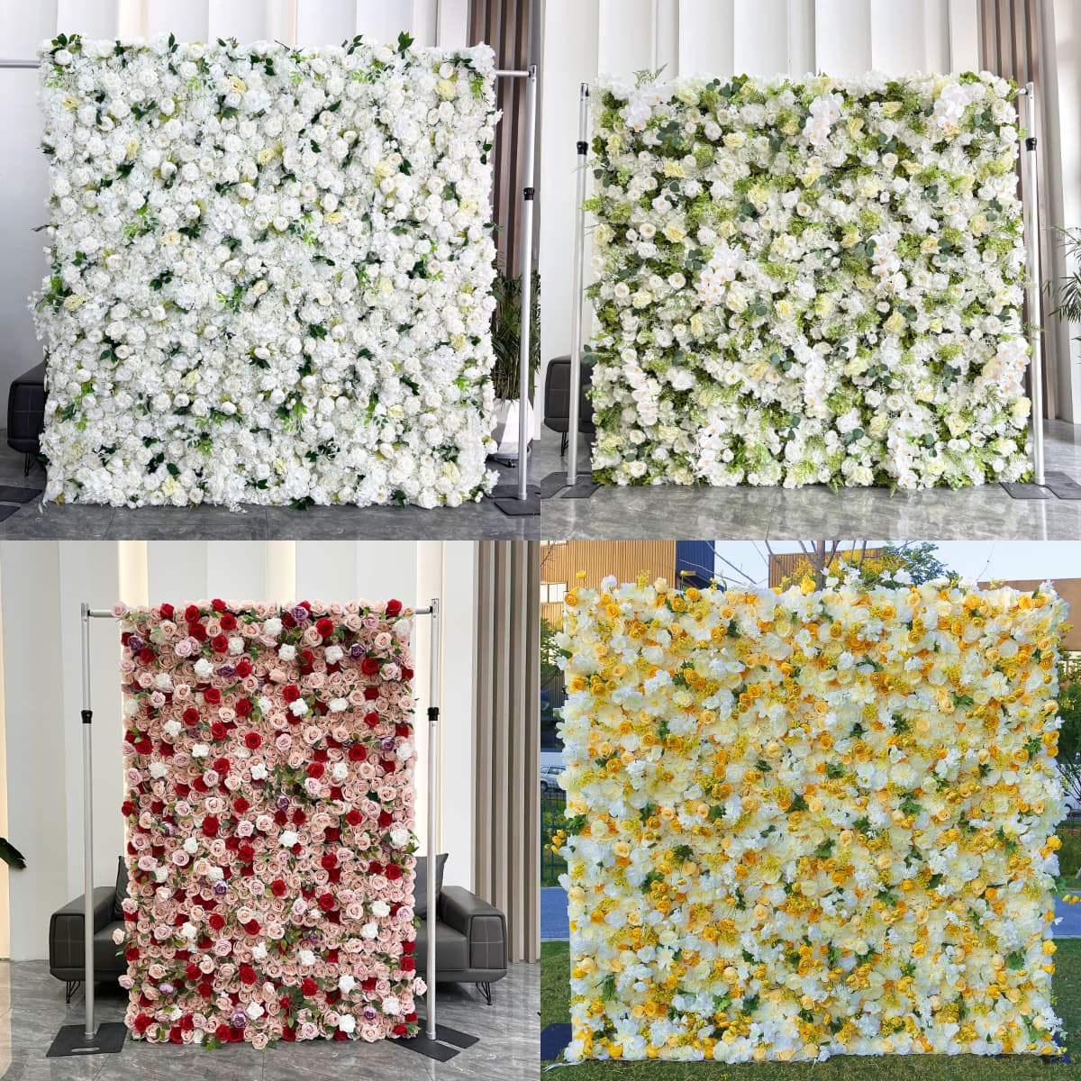 Silk Flower Wall – Artificial Flowers Wall Panels