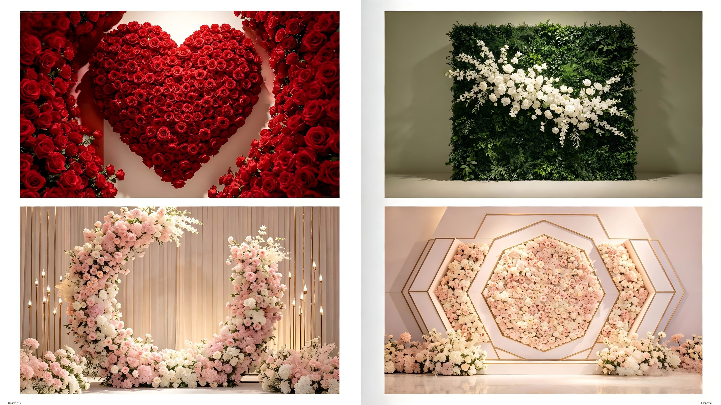 10 Dream Wedding Photo Backdrop Ideas Using Artificial Flower Walls