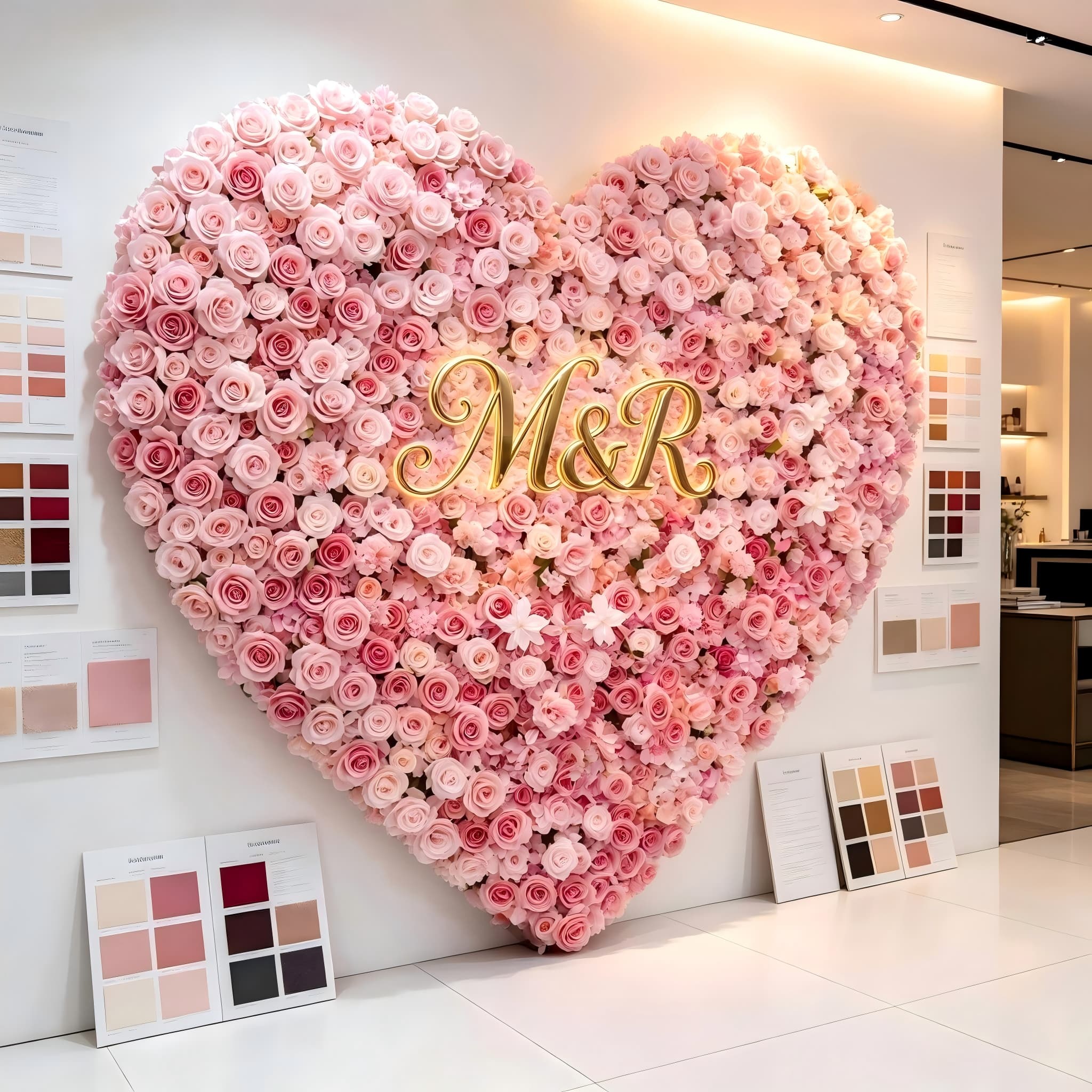 customizable artificial flower wall wedding