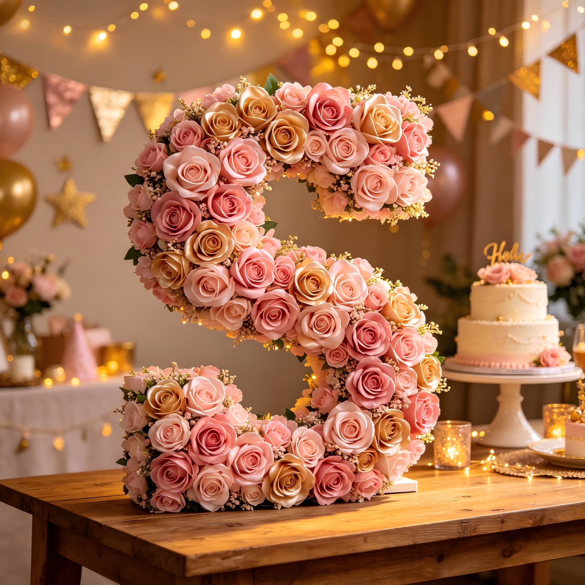 custom letter backdrop artificial flower wall