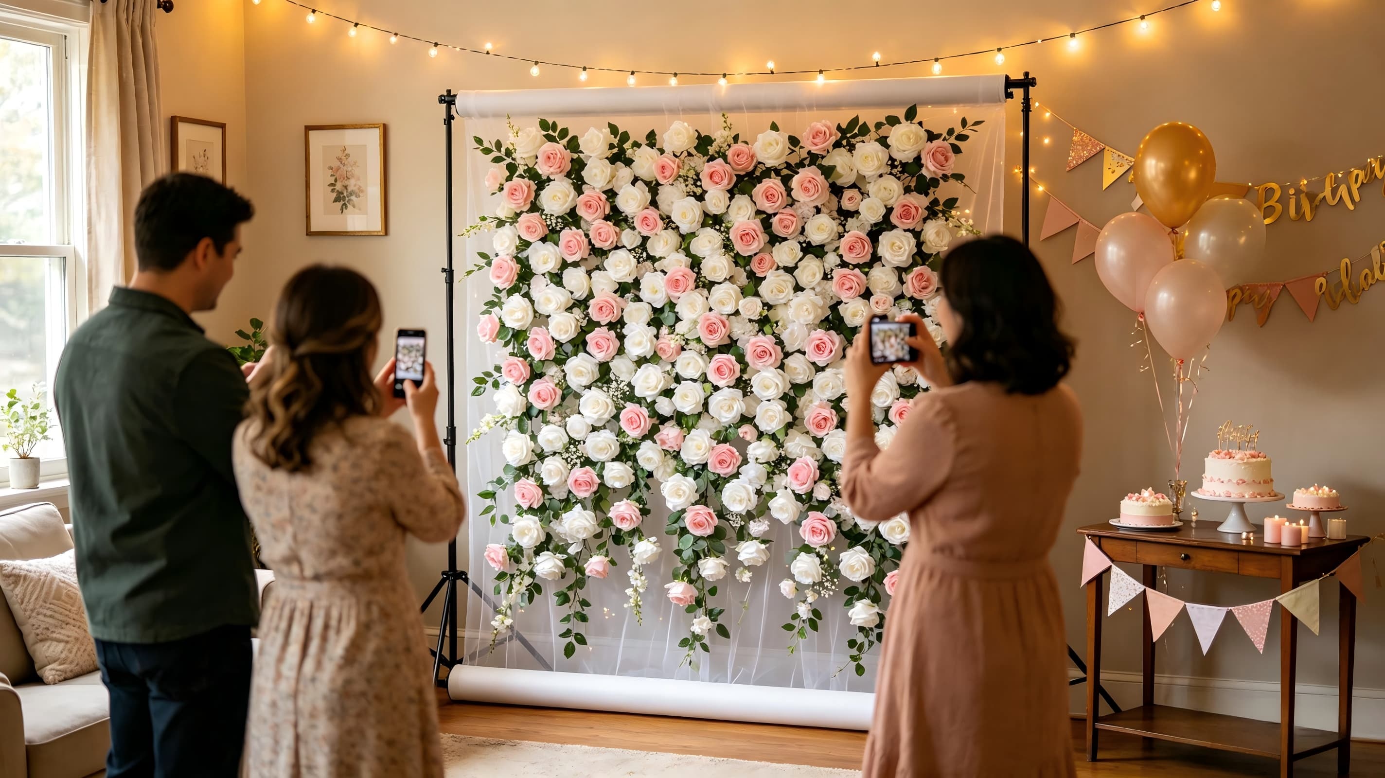 foldable flower wall backdrop small event
