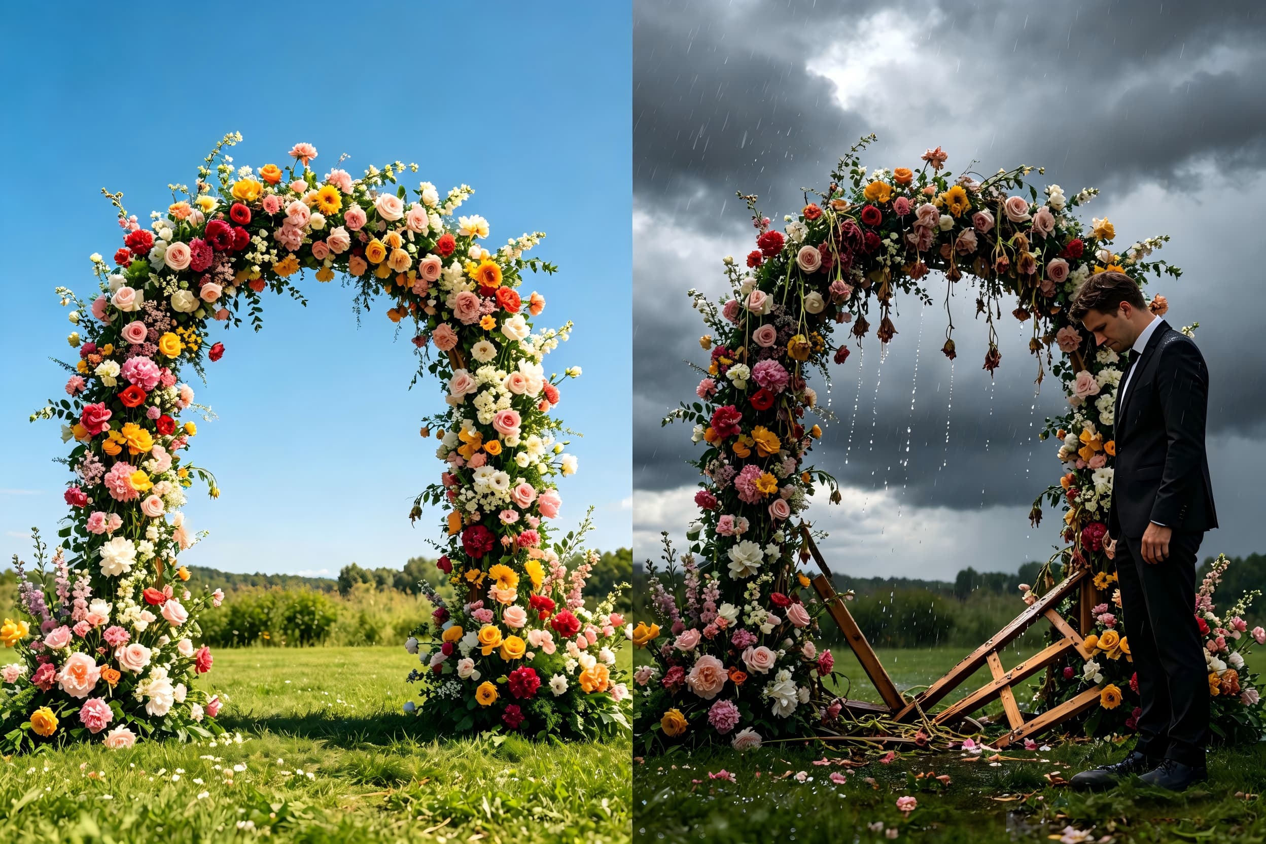 fresh flower arch weather damage cost comparison