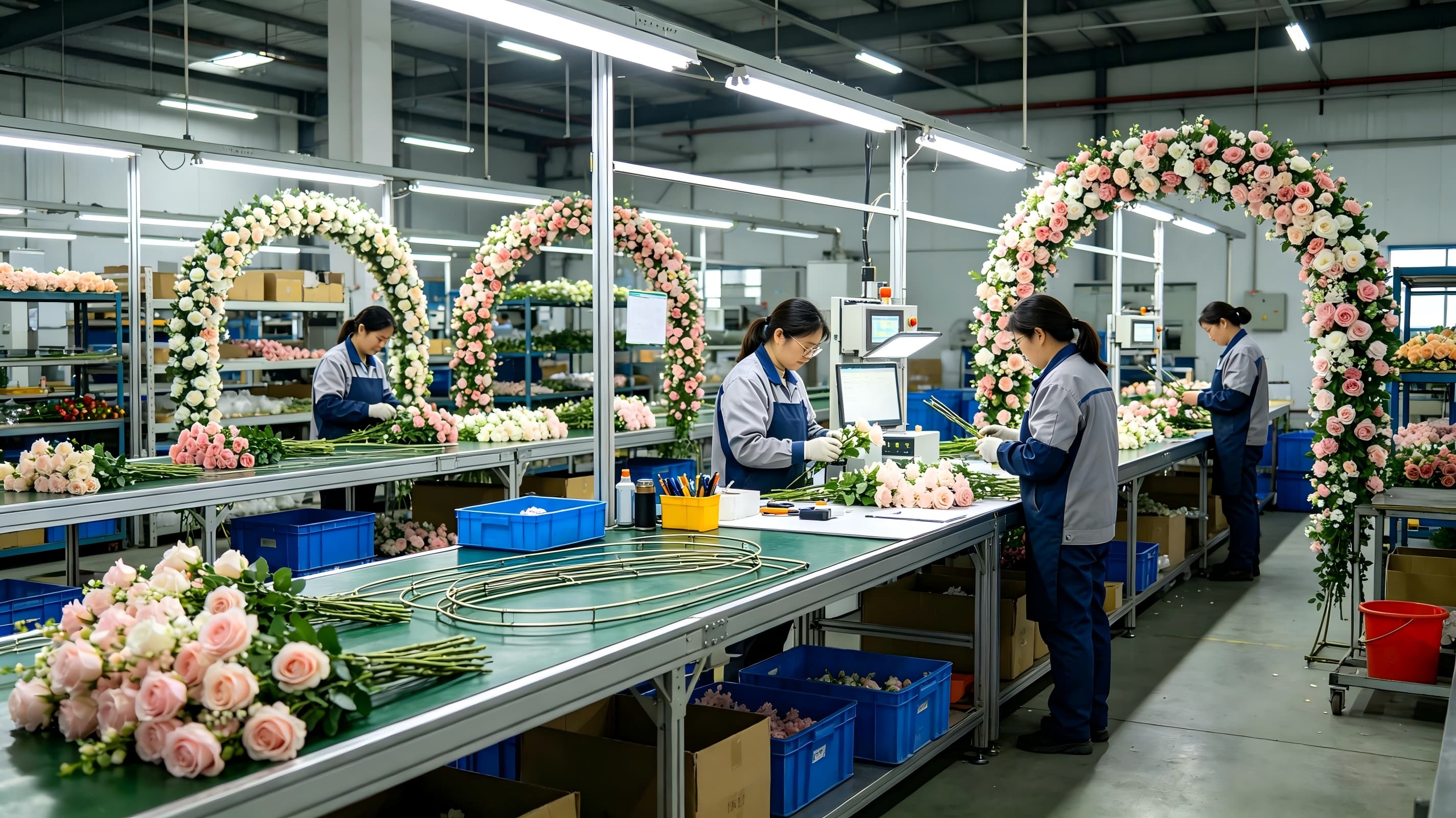 Xibo Floral artificial flower arch manufacturer factory