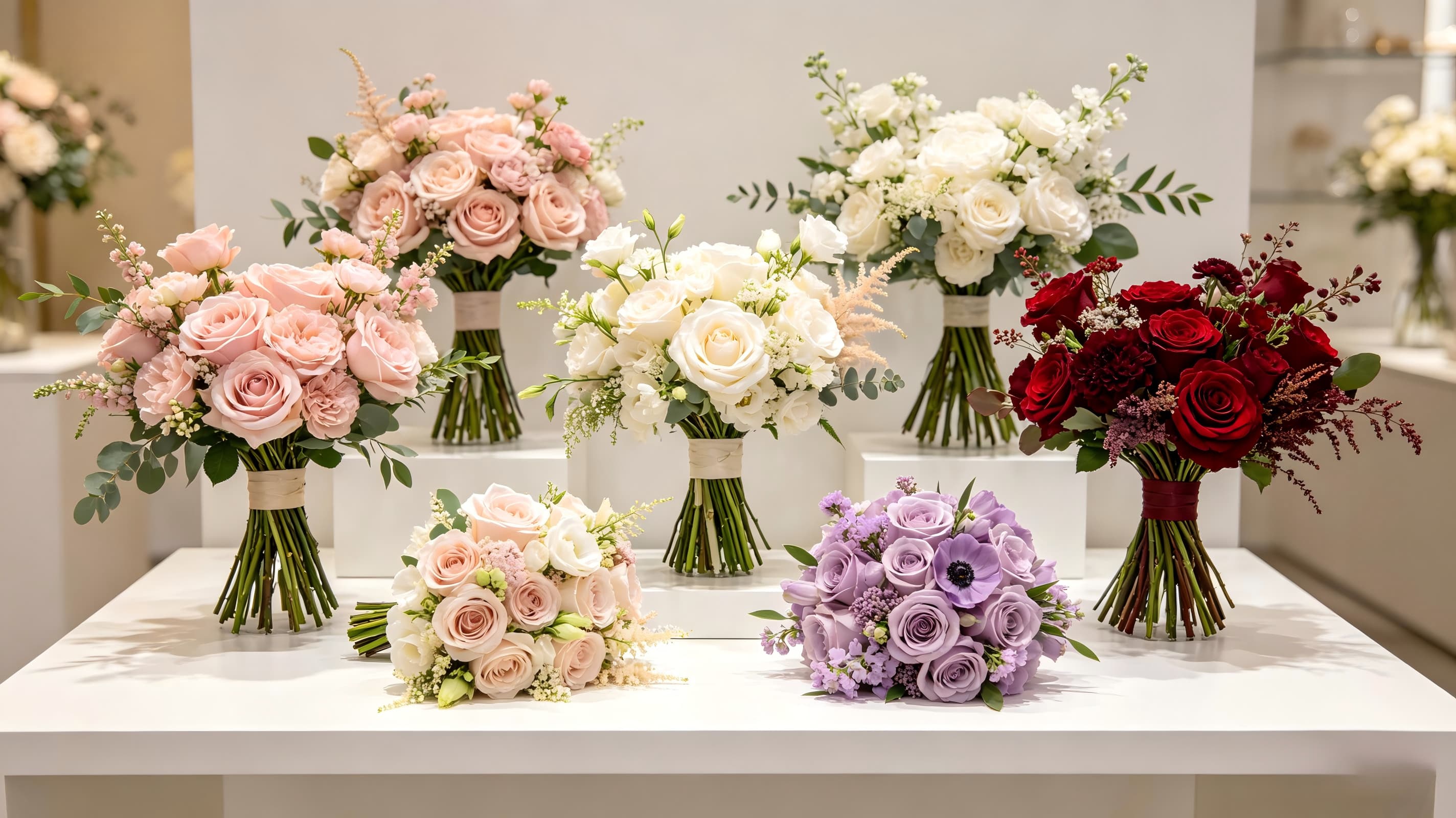 EverBride Wholesale bridal bouquet collection display