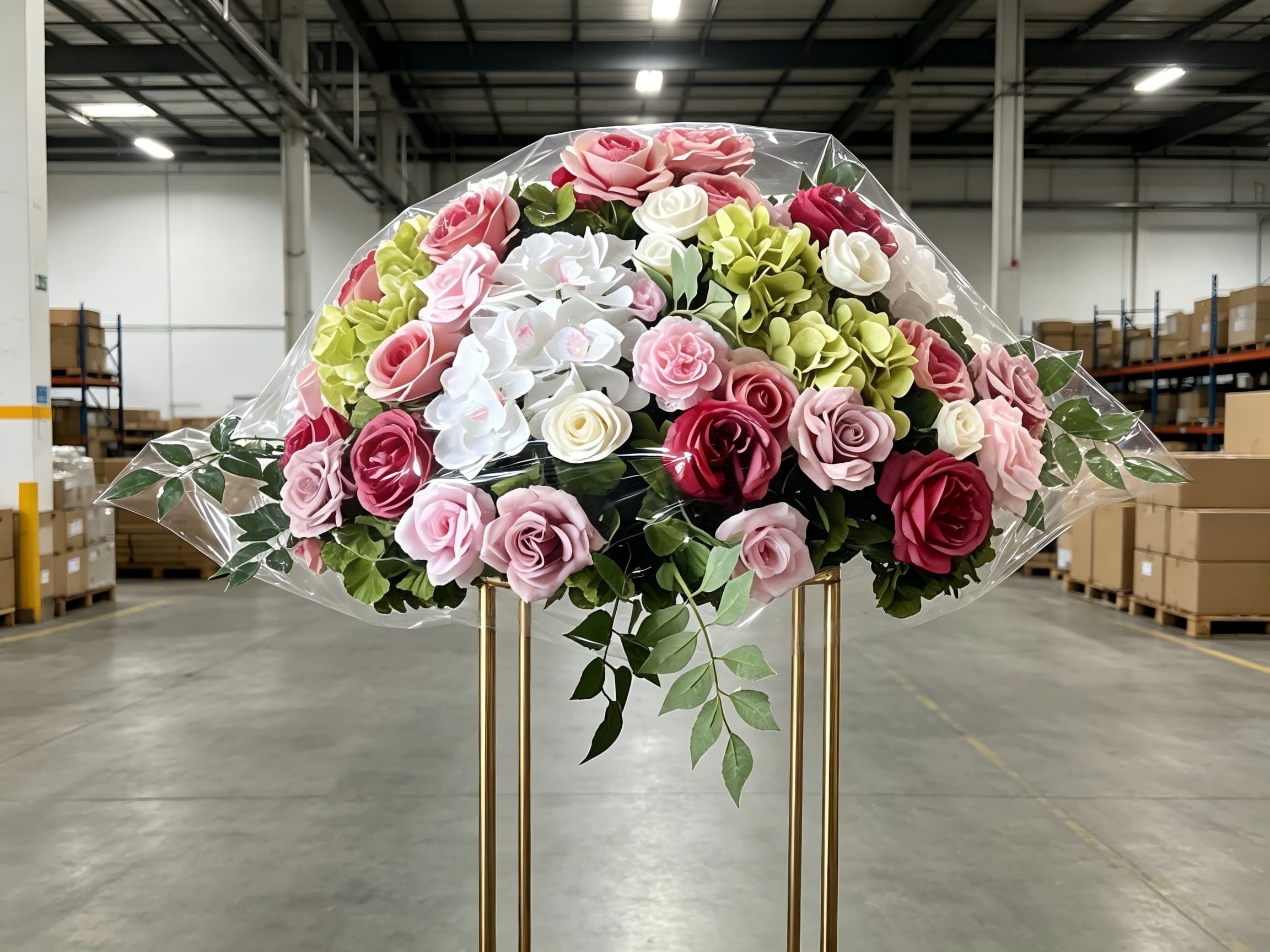flower ball centerpiece flat-pack storage packaging