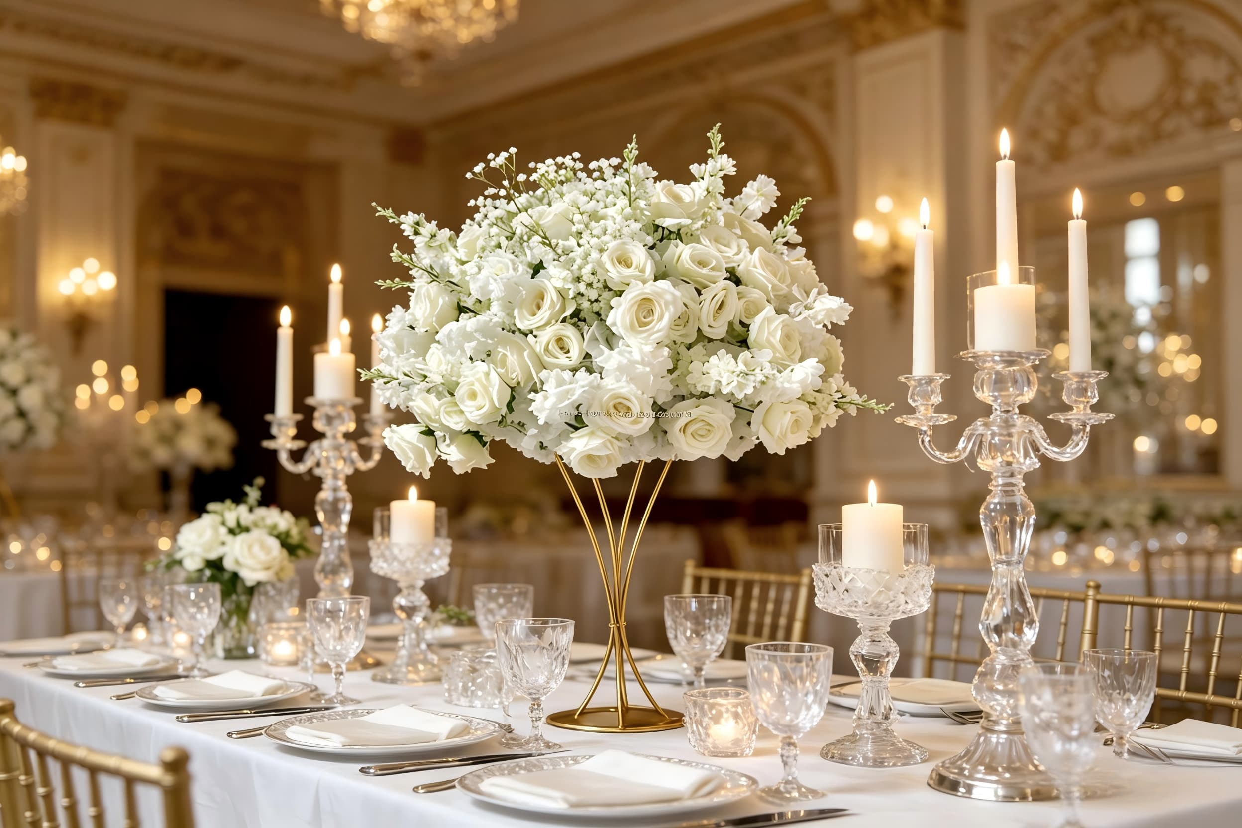 Rose & Twine Events wedding centerpiece display