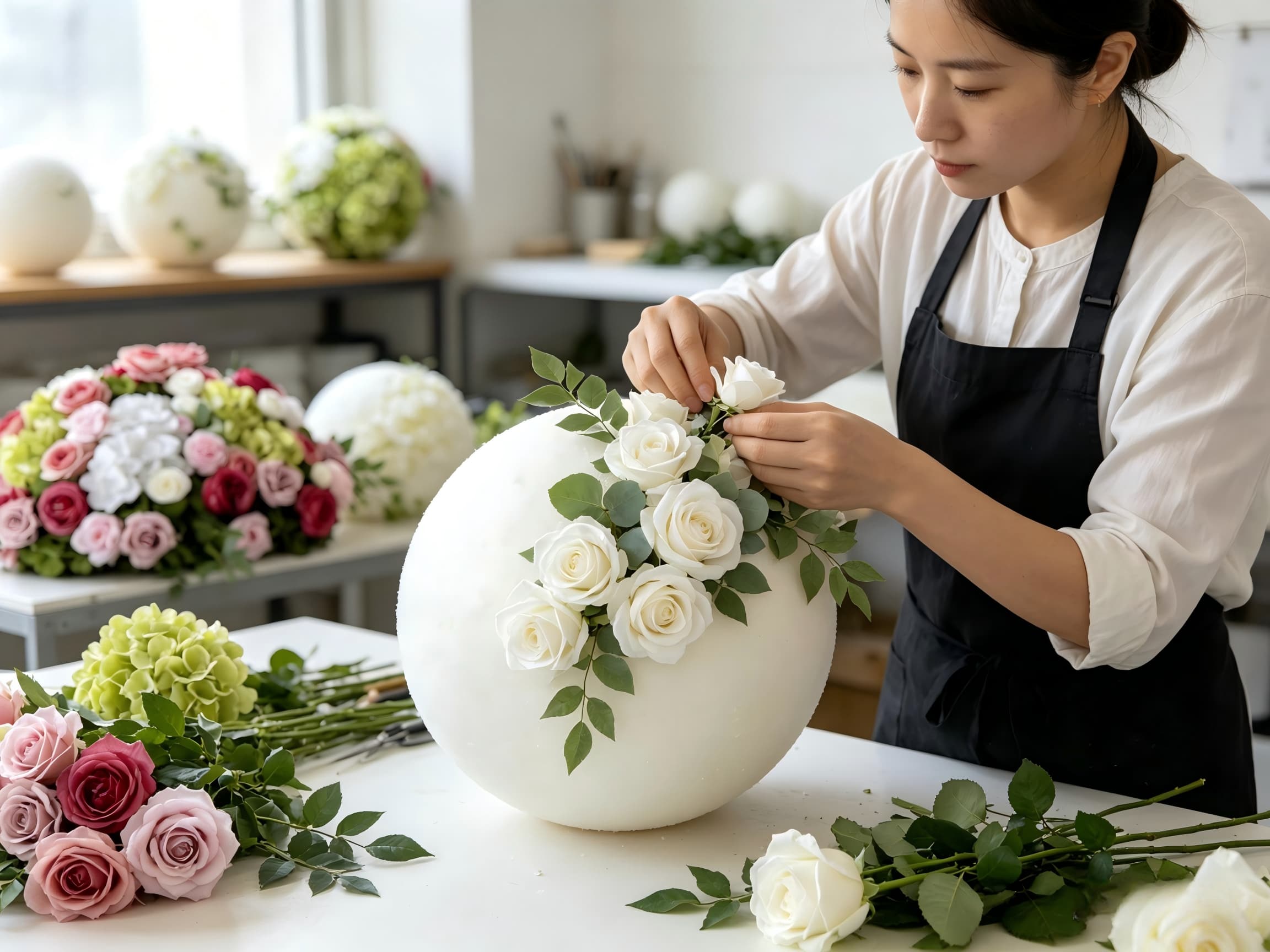 flower ball centerpiece sample making process