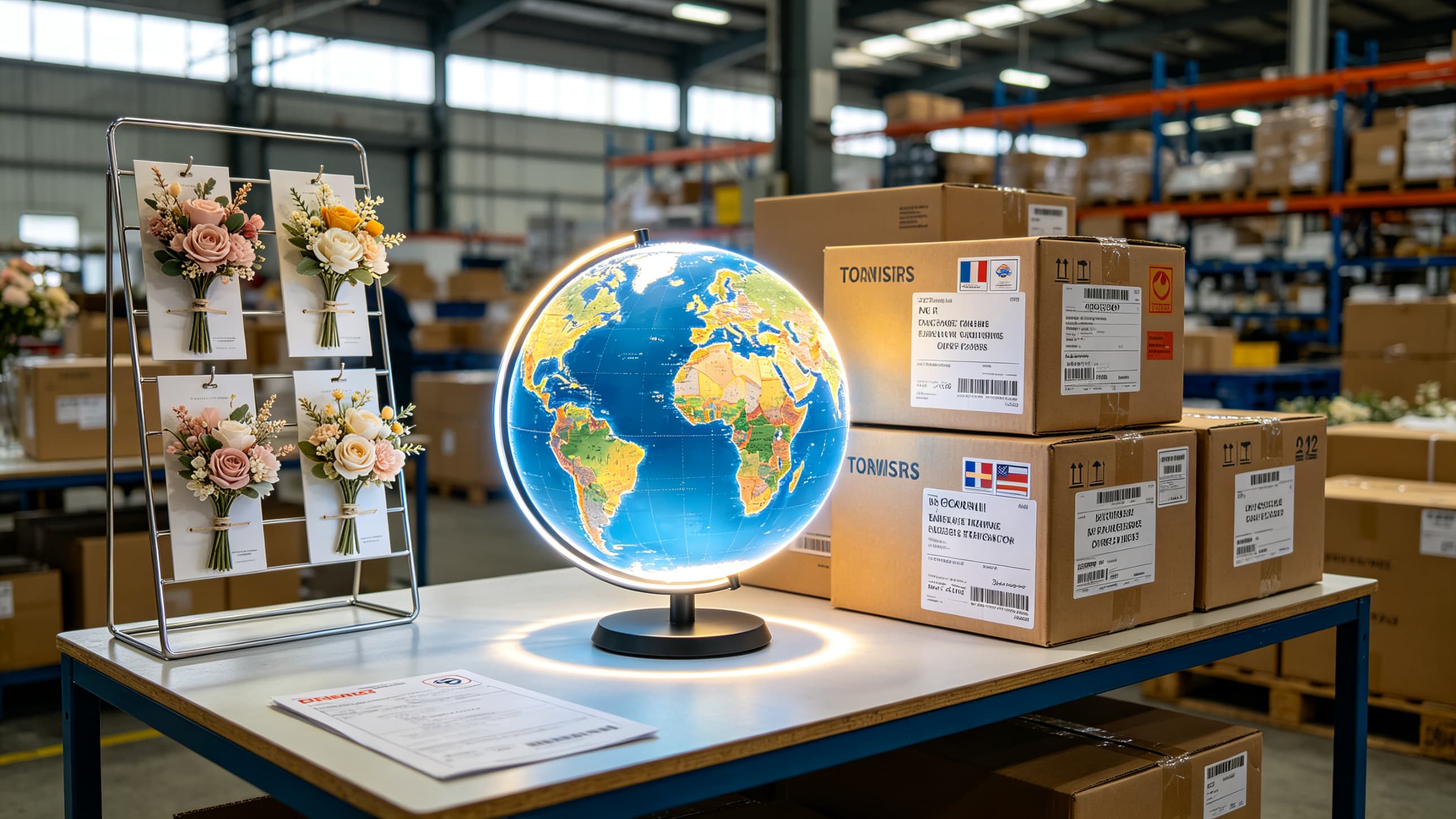 flower wall backdrop packaging in carton for shipping