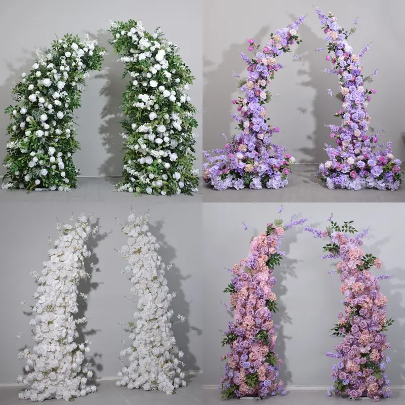 White Crescent Flower Arch – Moon Gate Wedding Arch