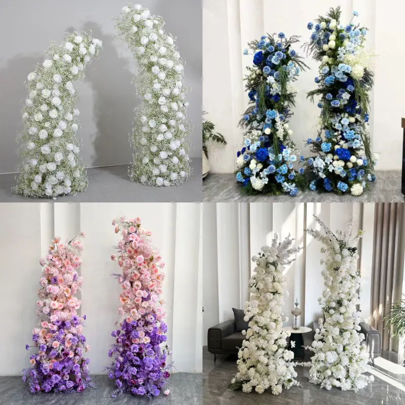 White Crescent Flower Arch – Moon Gate Wedding Arch