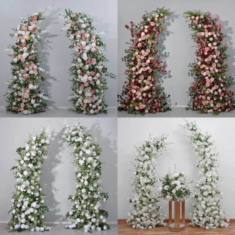 White Crescent Flower Arch – Moon Gate Wedding Arch