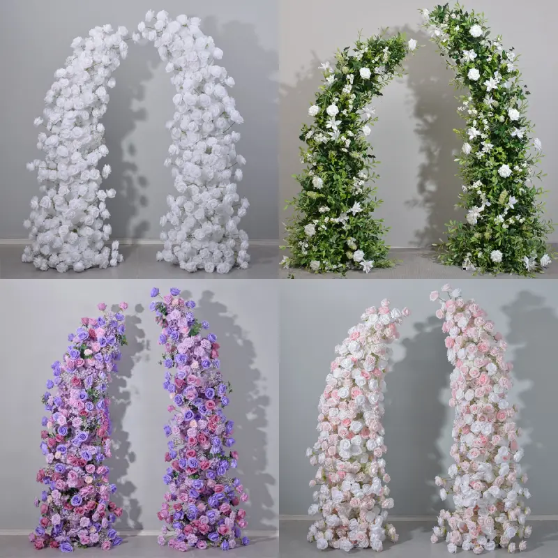 White Crescent Flower Arch – Moon Gate Wedding Arch