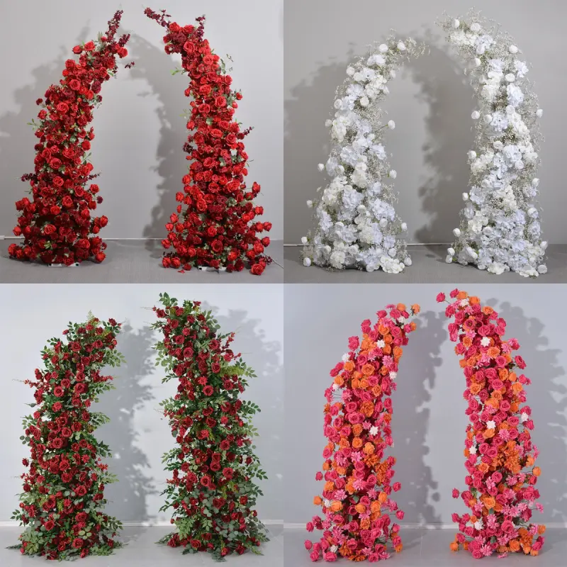 White Crescent Flower Arch – Moon Gate Wedding Arch
