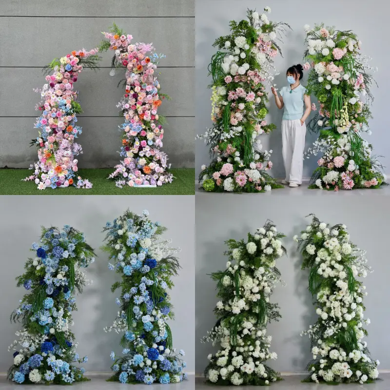 White Crescent Flower Arch – Moon Gate Wedding Arch