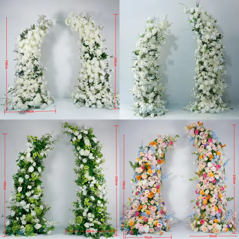 White Crescent Flower Arch – Moon Gate Wedding Arch
