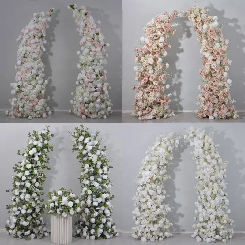 White Crescent Flower Arch – Moon Gate Wedding Arch