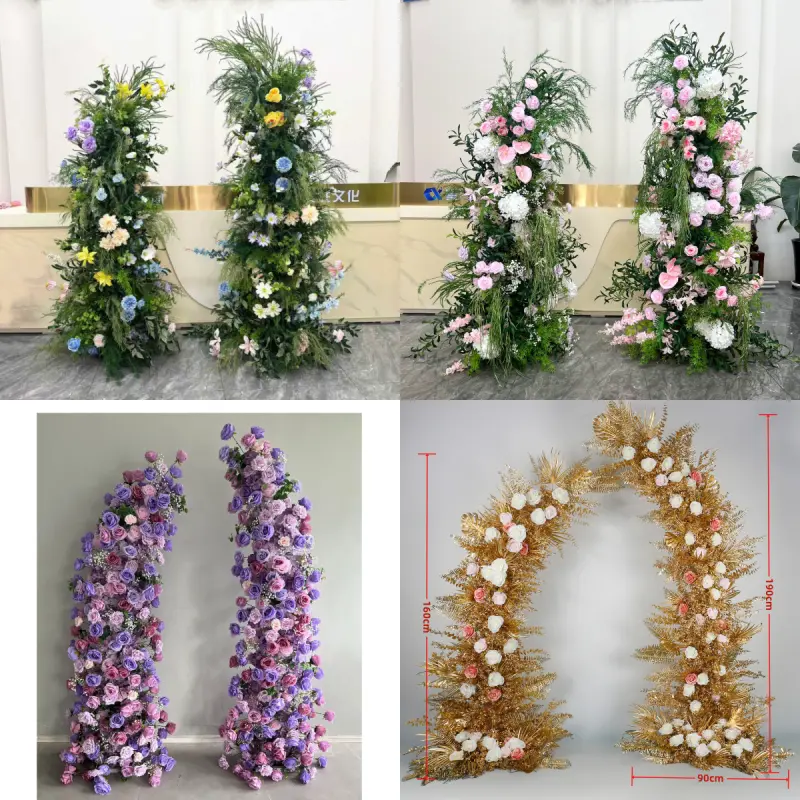 White Crescent Flower Arch – Moon Gate Wedding Arch