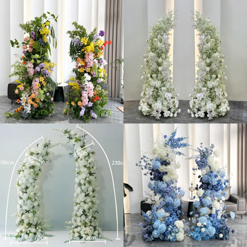 White Crescent Flower Arch – Moon Gate Wedding Arch