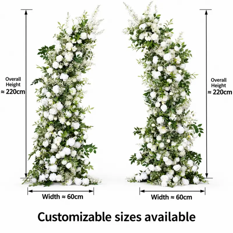 White Crescent Flower Arch – Moon Gate Wedding Arch