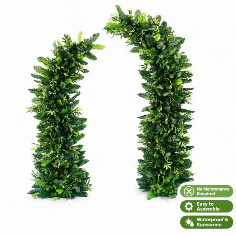 Botanical Crescent Arch – Fern Eucalyptus Greenery Moon Gate