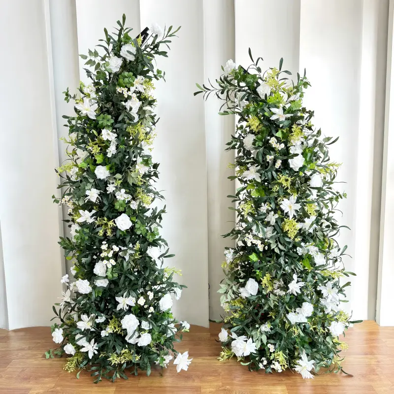 Olive Branch Crescent Arch – White Rose Moon Gate Arch