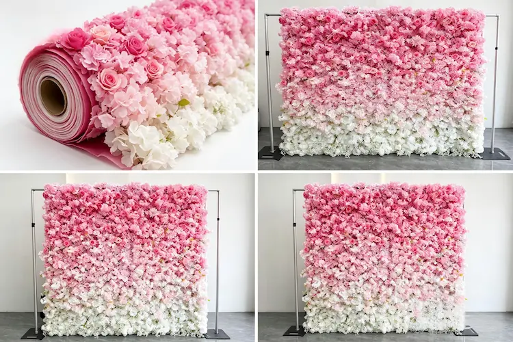 8x8ft roll up flower wall quick installation steps