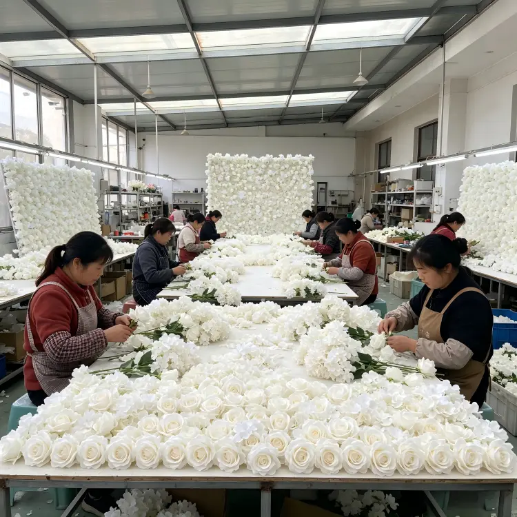 artificial flower factory production line workshop