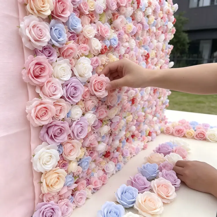 handmade artificial flower wall craftsmanship quality