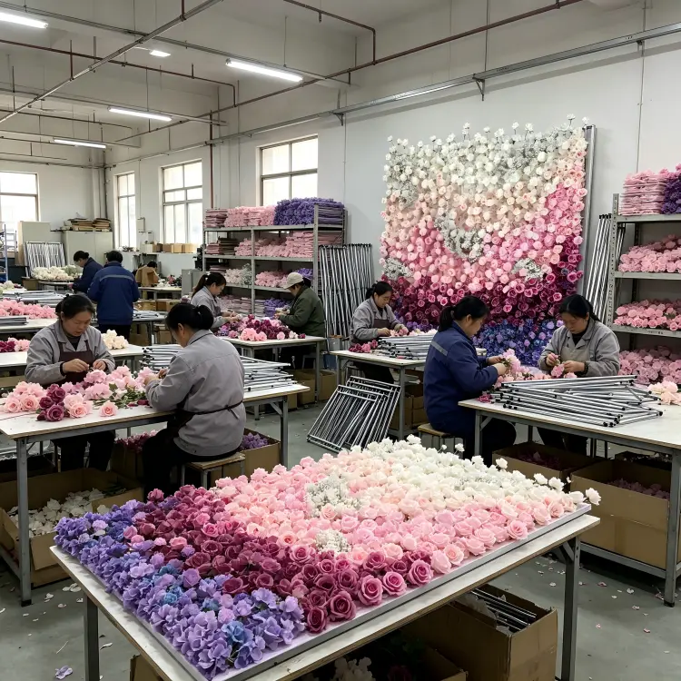 artificial flower factory production line workshop