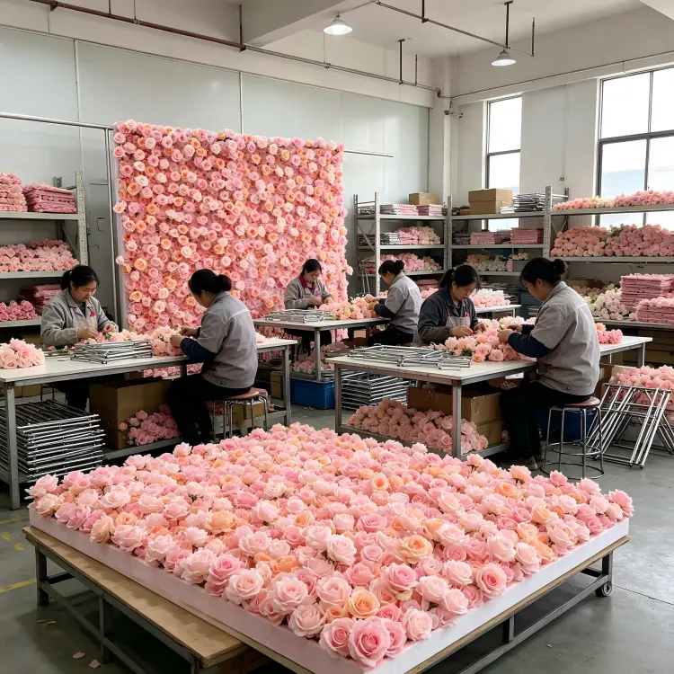 artificial flower factory production line workshop
