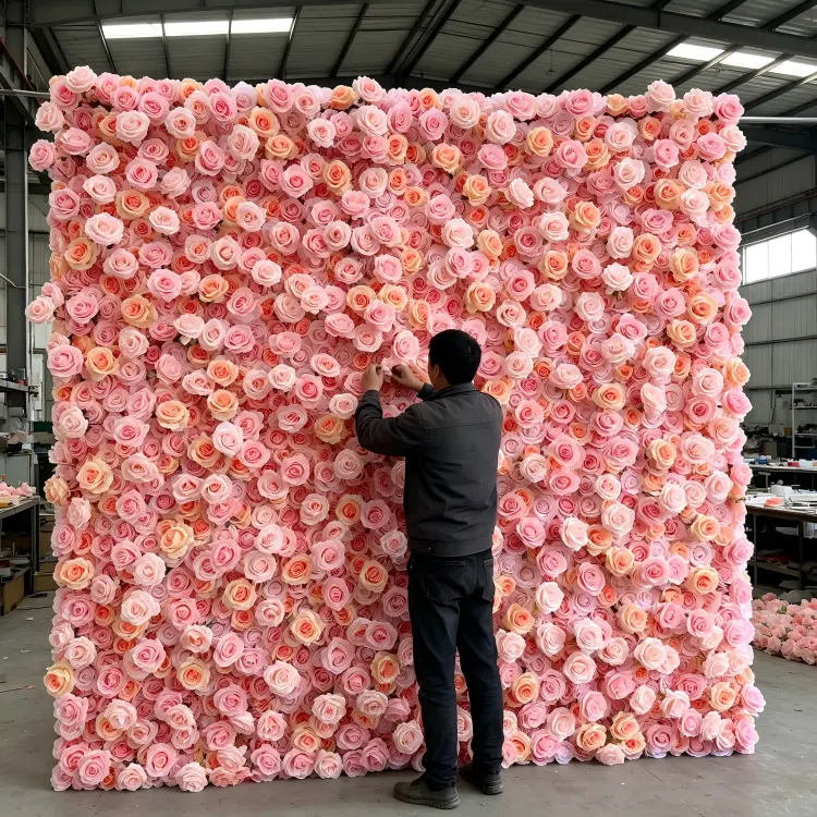 handmade artificial flower wall craftsmanship quality