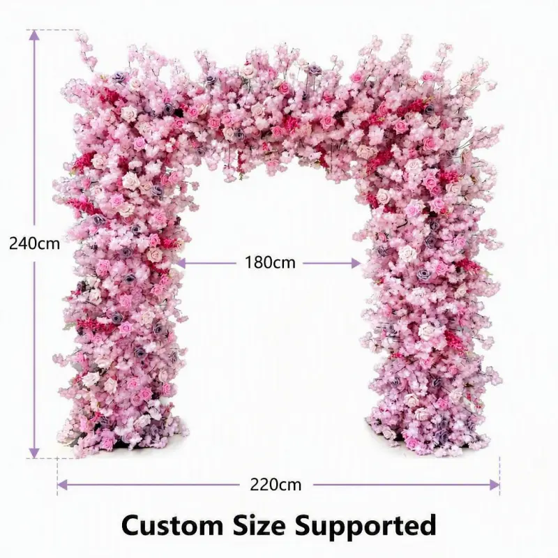 Pink Wedding Arch – 8ft Pink Rose Flower Arch