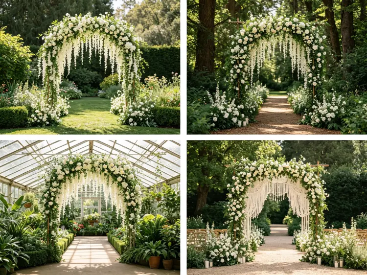 Global Boho Garden Wedding Flower Arch Projects Portfolio Cases Worldwide Artificial Flower Arch