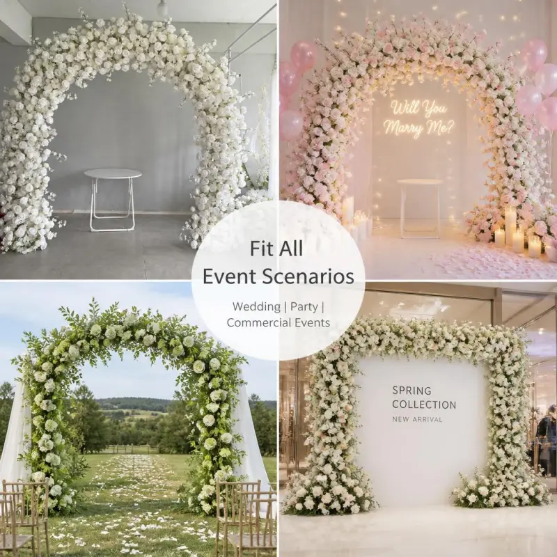 White Rose Flower Arch – White Rose Wedding Arch