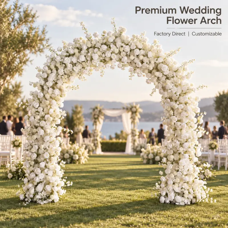 White Rose Flower Arch – White Rose Wedding Arch