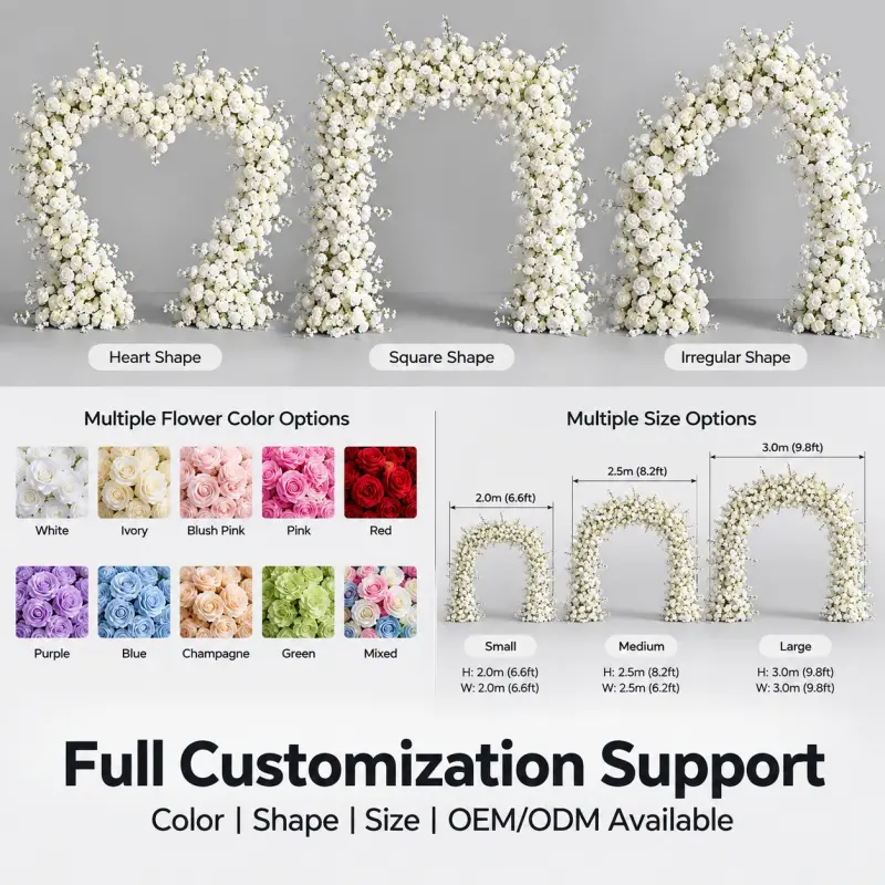 White Rose Flower Arch – White Rose Wedding Arch