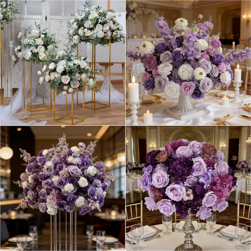 Wedding Flower Arrangements – Artificial Silk Flower Ball（Premium Silk Floral Decor for Wedding Ceremony & Reception）