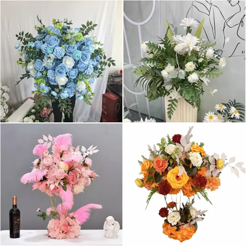 Wedding Flower Arrangements – Artificial Silk Flower Ball（Premium Silk Floral Decor for Wedding Ceremony & Reception）
