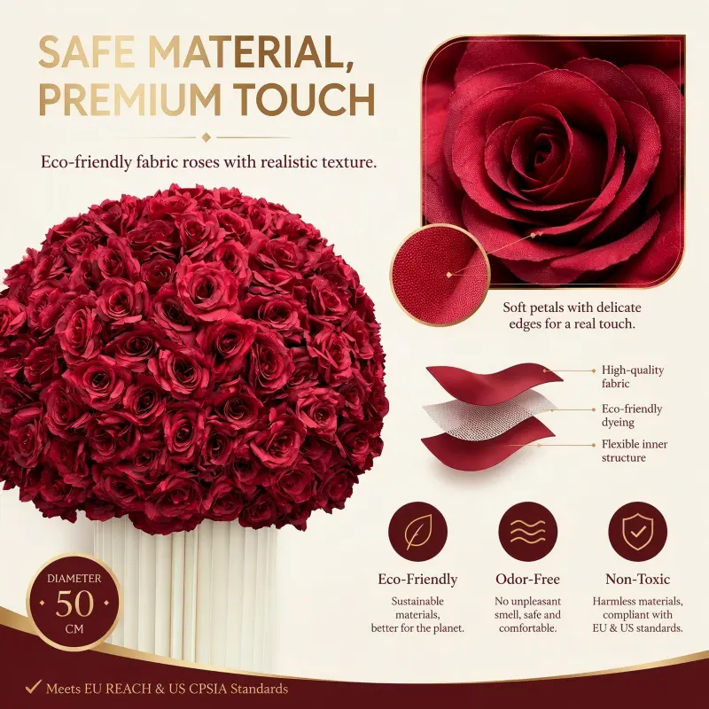 Artificial Silk Flower Ball – Wedding Centerpiece Decoration