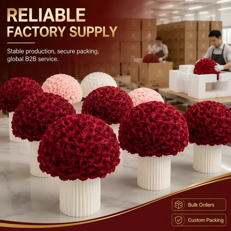 Artificial Silk Flower Ball – Wedding Centerpiece Decoration