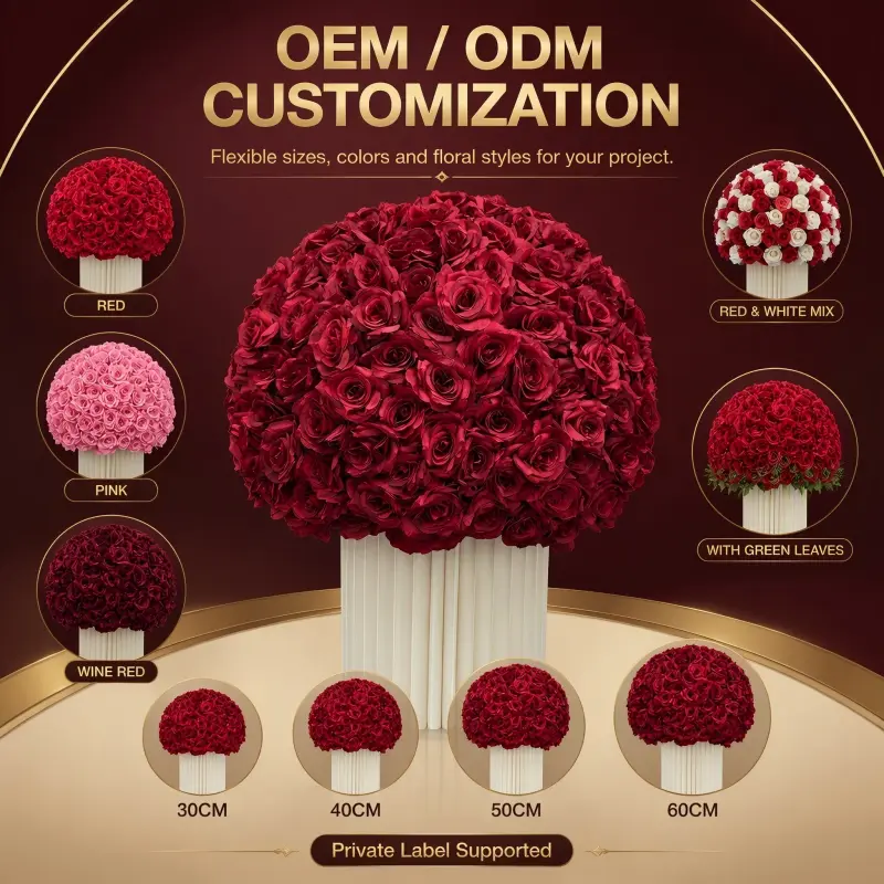 Artificial Silk Flower Ball – Wedding Centerpiece Decoration