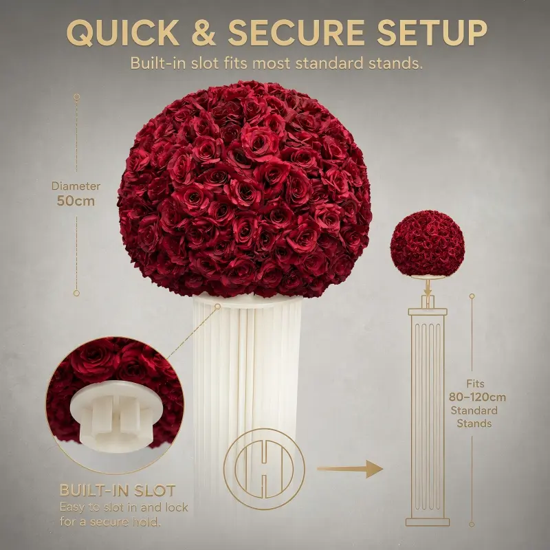 Artificial Silk Flower Ball – Wedding Centerpiece Decoration