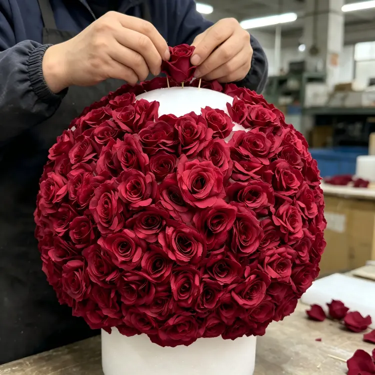 handmade-rose-ball-artisan-crafting
